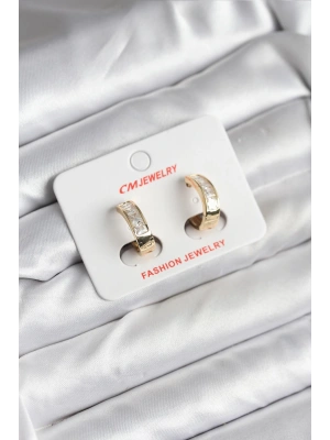 14K Gold Renk Kaplama CM Kadın Küpe