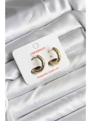 14K Gold Renk Kaplama CM Kadın Küpe