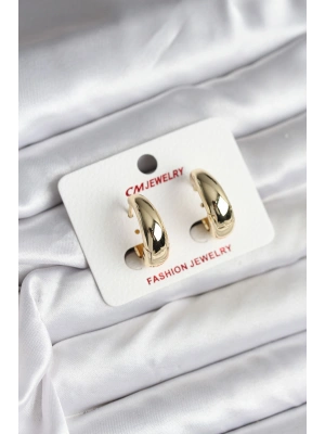 14K Gold Renk Kaplama Halka CM Kadın Küpe