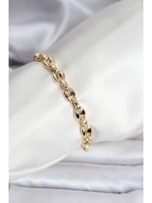 14K Gold Renk Kaplama Kahve Çekirdeği Model CM Kadın Bileklik