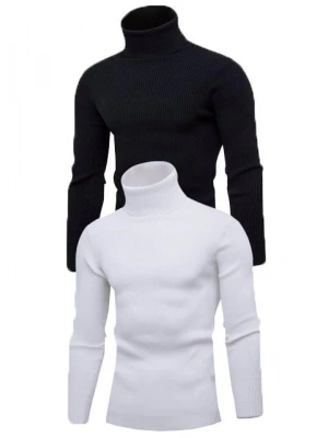 2 Adet Unisex Kaşkorse Boğazlı Full Likralı Fitilli Body Kazak