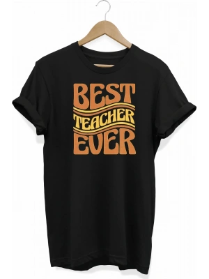 24 Kasım Öğretmenler Baskılı T-shirt - Siyah