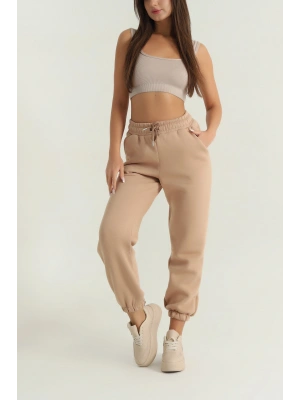 3 iplik şardonlu paça lastikli eşofman bisküvi is001