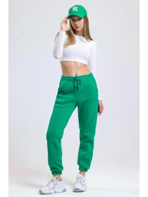 3 iplik şardonlu paça lastikli eşofman yeşil is001