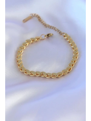 316L Çelik Arpa Gold Renk Kadın Bileklik