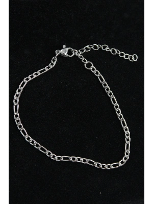 316L Çelik Figaro Model Gümüş Renk Erkek Bileklik