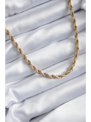 316L Çelik Gold Renk 60 cm Burgu Model Kadın Kolye