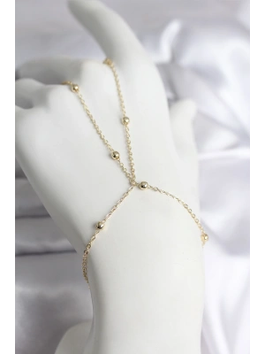 316L Çelik Gold Renk Topçuk Zincir Model Kadın Şahmeran