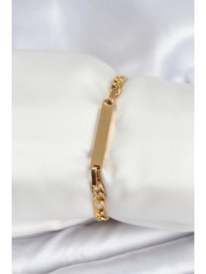 316L Çelik Gold Renk Yazı Yazmaya Uygun Kadın Bileklik