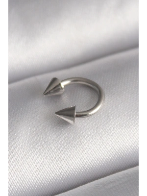 316L Çelik Gümüş Renk Halka Çivi Model Kadın Piercing