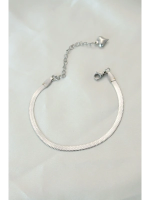 316L Çelik Gümüş Renk İtalyan Zincirli Bileklik