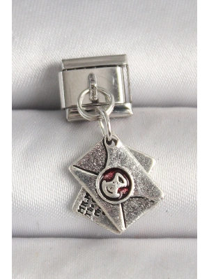 316L Çelik Gümüş Renk Mektup Model Nomination Charm