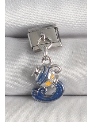 316L Çelik Gümüş Renk Sallantı Kova Burç Model Nomination Charm