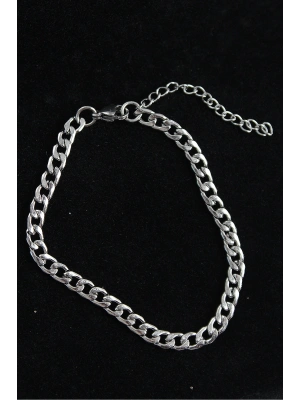 316L Çelik Klasik Model Gümüş Renk Erkek Bileklik