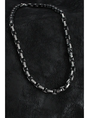 316L Çelik Kral Zincir Model Gümüş Renk Erkek Kolye