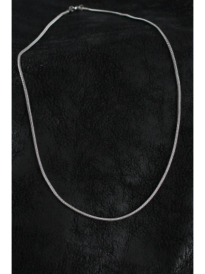 316L Çelik Örme Zincir Model Gümüş Renk Erkek Kolye