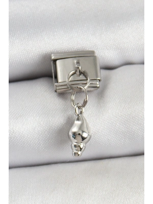 316L Çelik Sallantılı Deniz Kabuğu Model Gümüş Renk Nomination Charm