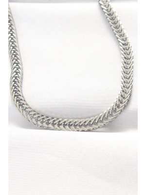 316L Çelik Silver Renk Balık Sırtı Zincir Kolye