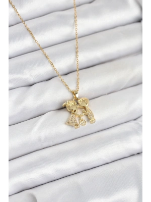 316L Çelik Zincir Gold Renk Erkek Kız Model Kadın Kolye