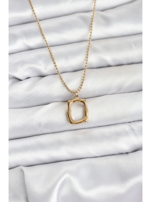 316L Çelik Zincir Gold Renk Model Kadın Kolye