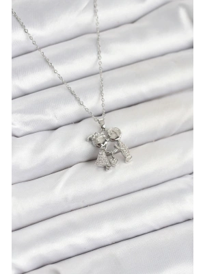 316L Çelik Zincir Gümüş Renk Erkek Kız Model Kadın Kolye