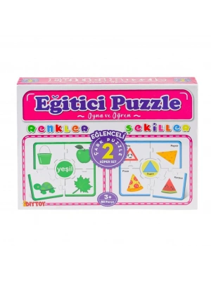 7194 Çark Puzzle Renkler Şekiller -