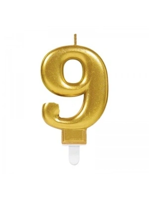 9 Rakam Mum Gold Renk
