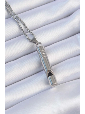 Acil Durum Düdüğü 316L Çelik Kararma Yapmaz Yüksek Desibel Kolye Unisex