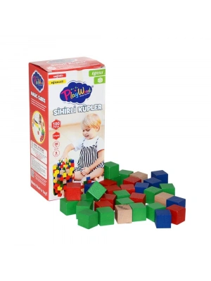 Ahşap 100 Parça Sihirli Küpler