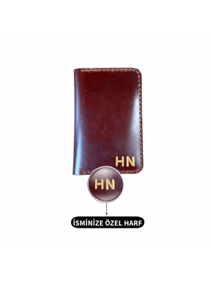 Antik Kiremit Dikey Mini Cüzdan