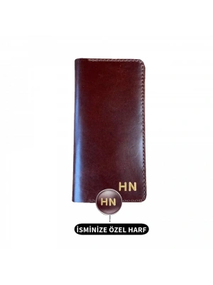 Antik Kiremit Dikey Uzun Cüzdan