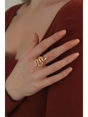 Ayarlanabilir Gold Renk Yılan Yüzük