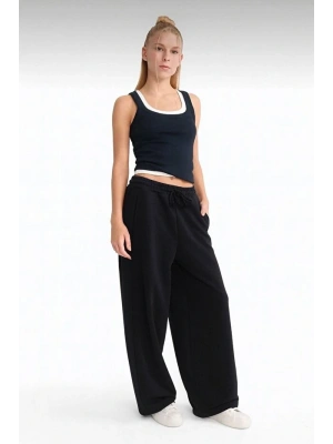 Barrel Fit Beli Bağcıklı Geniş Paça Eşofman Altı