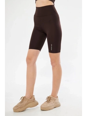 Biker Sporcu Şort - Kahve