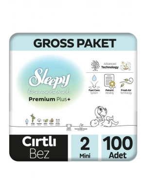 Bio Natural Bebek Bezi Gross Paket 2 Beden 3-6 Kg 100 Adet