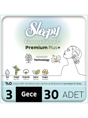 Bio Natural Premium Plus Mega Gece Ped 30 Adet