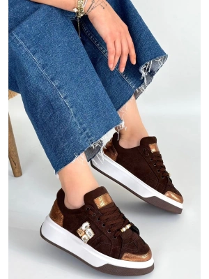 Ceans Kahverengi Süet Bağcıklı Spor Ayakkabı