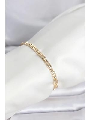 CM 14K Gold Renk Geometrik Model Kadın Bileklik