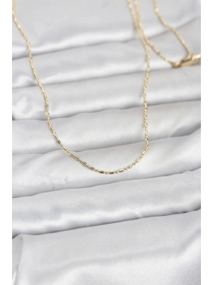 CM 14K Gold Renk Parçalı Topçuk Model 60 cm Kadın Kolye