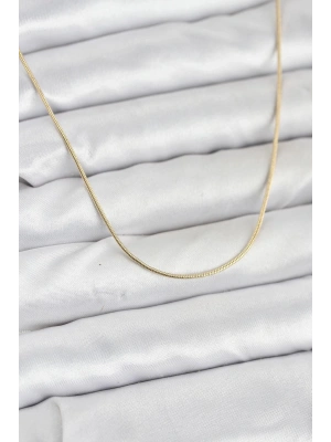 CM 14K Gold Renk Yılan Zincir Model Kadın Kolye