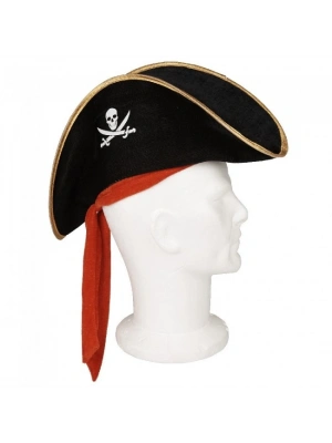 Çocuk Boy Kadife Jack Sparrow Denizci Kaptan Jack Korsan Şapkası 45x16 cm