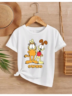 Çocuk Unisex Baskılı T-Shirt - Beyaz