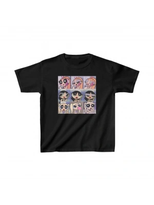 Çocuk Unisex Baskılı T-Shirt - Siyah