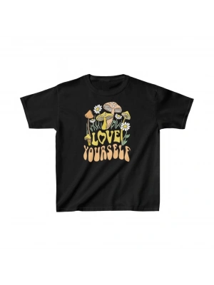 Çocuk Unisex Baskılı T-Shirt - Siyah