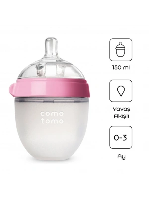 Comotomo Antikolik Silikon Biberon 150 ml 0-3 Ay Pembe