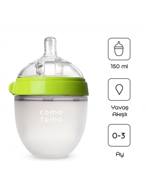 Comotomo Antikolik Silikon Biberon 150 ml 0-3 Ay Yeşil