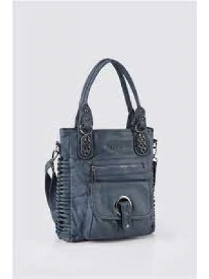 Deay Mavi Cilt Omuz Çantası