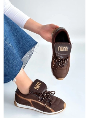 Dissa Kahverengi Cilt Bağcıklı Paraşüt Detaylı Spor Ayakkabı