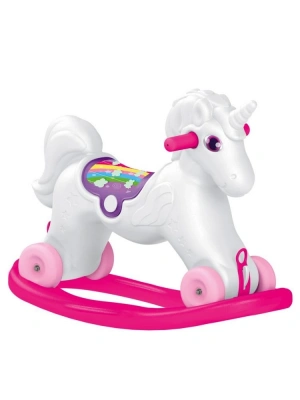 Dolu Unicorn Sallanan Tekerlekli At