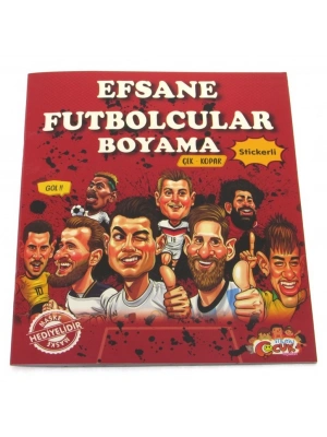 Efsane Futbolcular Çıkartmalı Maskeli Boyama Kitabı
